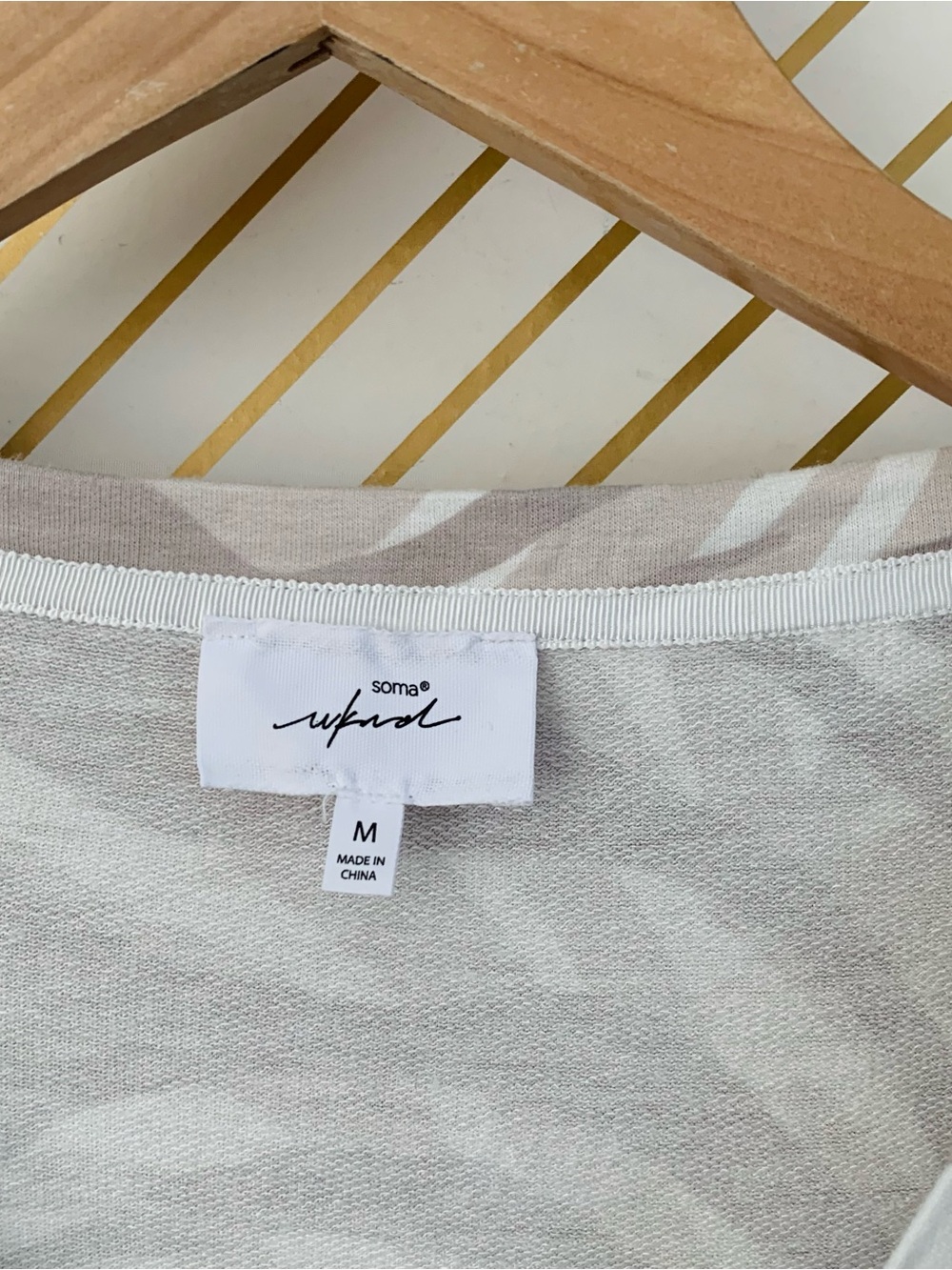 Soma Weekend SOMAWKND Sunday Lounge Set joggers graceful zebra neutral print  M - Picture 6 of 11